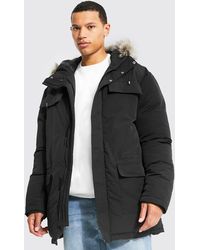 H&M Cotton Parka in Khaki Green (Natural) for Men | Lyst