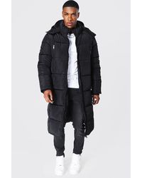 hooded longline jacket