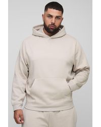 BoohooMAN - Plus Basic Regular Fit Over The Head Hoodie - Lyst