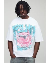 BoohooMAN - Tall Oversized Boxy Heavyweight Eye Large Scale Print T-Shirt - Lyst