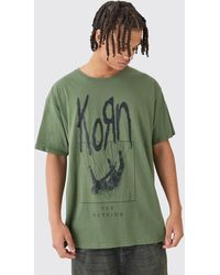 BoohooMAN - Oversized Korn License T-shirt - Lyst