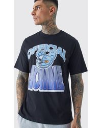 BoohooMAN - Tall T-Shirt mit Official Homme Print - Lyst
