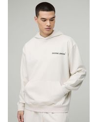 Boohoo - Sudadera Oversize Gruesa Con Capucha Y Cremallera 1/4 Edizione Limitata - Lyst