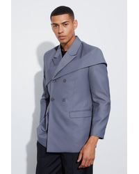 BoohooMAN - Relaxed Fit Overlay Panel Detail Blazer - Lyst