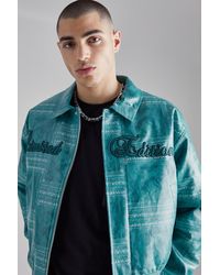 BoohooMAN - Limited Edition Boxy Printed Bomber - Lyst