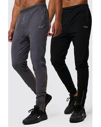 BoohooMAN - Tall Man Active Gym 2 Pack Lightweight Jogger - Lyst