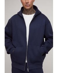 Boohoo - Tall Basic Oversized Zip Through Hoodie - Lyst