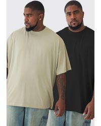 BoohooMAN - Plus 2 Pack Oversized T-Shirt - Lyst