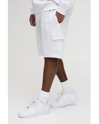Boohoo - Plus Lightweight Loopback Regular Fit Basic Cargo Shorts - Lyst
