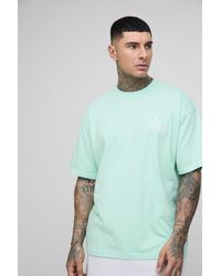 BoohooMAN - Tall Star Puff Print Oversized T-Shirt - Lyst