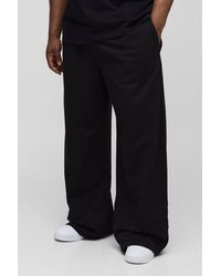 BoohooMAN - Plus Lightweight Wide Fit Basic Sweatpants - Lyst