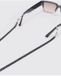 Boohoo - Plastic Matte Finish Sunglasses Chain In Black - Lyst