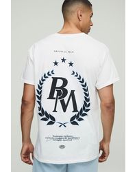 Boohoo - Oversized Bm Varsity Crest T-Shirt - Lyst