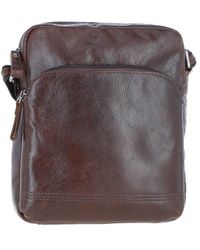 BoohooMAN - Ashwood Leather 'bruno' Real Leather Vintage Medium Flight Shoulder Bag - Lyst