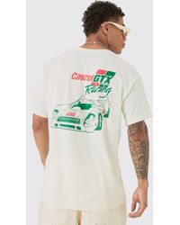 BoohooMAN - Loose Castrol Gtx Racing License T-shirt - Lyst