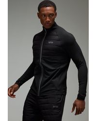 BoohooMAN - Man Active Winterized Lightweight Quilted Track Jacket - Lyst
