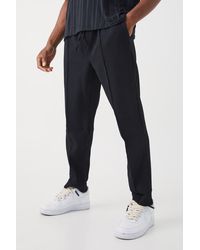 BoohooMAN - Pleated Slim Elasticated Waistband Trouser - Lyst