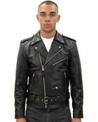BoohooMAN - Infinity Leather Fringe Hide Leather Biker Jacket- Tokyo - Lyst