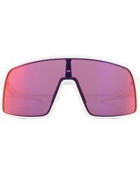 BoohooMAN - Oakley Shield Matte White Prizm Road Sunglasses - Lyst