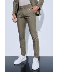 BoohooMAN - Skinny Fit Cropped Suit Pants - Lyst