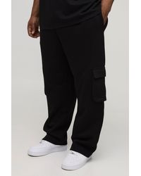 BoohooMAN - Plus Oversized Drop Crotch Cargo Sweatpants - Lyst