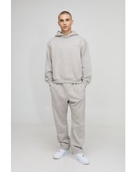 BoohooMAN - Oversized Boxy Hooded Drop Crotch Tracksuit - Lyst