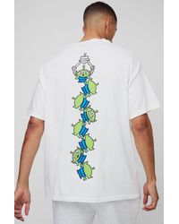 BoohooMAN - Oversized Pixar Toy Story Aliens License Print T-Shirt - Lyst