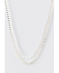 BoohooMAN - Iced Multilayer Necklace - Lyst