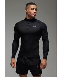 BoohooMAN - Active Running Muscle Fit 1/4 Zip - Lyst