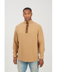 BoohooMAN - Brave Soul Contrast Quarter Zip Fleece - Lyst