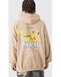 BoohooMAN - Oversized Overdye Pokemon Pikachu License Hoodie - Lyst