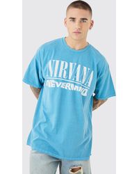Boohoo - Oversized Nirvana Band Wash License T-shirt - Lyst