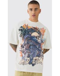 BoohooMAN - Oversized Tattoo Graphic T-Shirt - Lyst