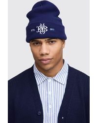 BoohooMAN - Embroidered Beanie - Lyst