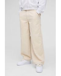 Boohoo - Baggy Relaxed Fit Textured Pants - Lyst