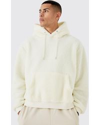 BoohooMAN - Oversized Boxy Borg Over The Head Hoodie - Lyst