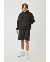 BoohooMAN Oversized Boxy Hooded Short Tracksuit in Purple for Men | Lyst