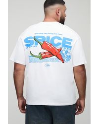 Boohoo - Plus Oversized Script Chili Print T-Shirt - Lyst