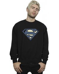 BoohooMAN - Dc Comics Superman Indigo Blue Logo Sweatshirt - Lyst