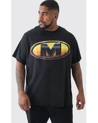 BoohooMAN - Plus Core Fit M Logo Print T-shirt - Lyst
