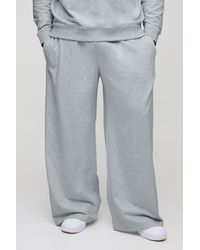 BoohooMAN - Plus 260Gsm Loopback Wide Fit Basic Sweatpants - Lyst