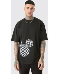 BoohooMAN - Tall Oversize Mickey Mouse License T-shirt Black - Lyst