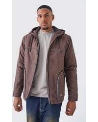 BoohooMAN - Tall Relaxed Riptstop Jacket With Reflective - Lyst