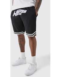 BoohooMAN - Plus Loose Fit Limited Edition Basketball Short In Black - Lyst