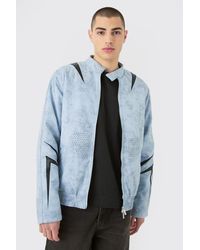 BoohooMAN - Regular Fit Washed Faux Suede Moto Jacket - Lyst