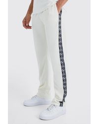 BoohooMAN - Regular Fit Tape Side Tricot Jogger - Lyst