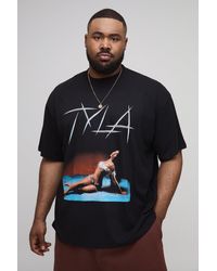 BoohooMAN - Plus Oversized Tyla License Print T-Shirt - Lyst