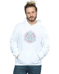 BoohooMAN - Harry Potter Neon Deathly Hallows Hoodie - Lyst