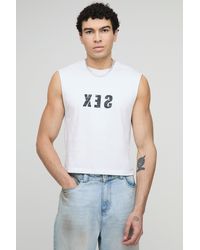 BoohooMAN - Kastiges Sex Pride vesttop - Lyst