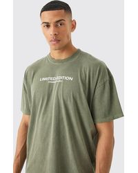 BoohooMAN - Oversized Boxy Washed Limited Edition T-shirt - Lyst